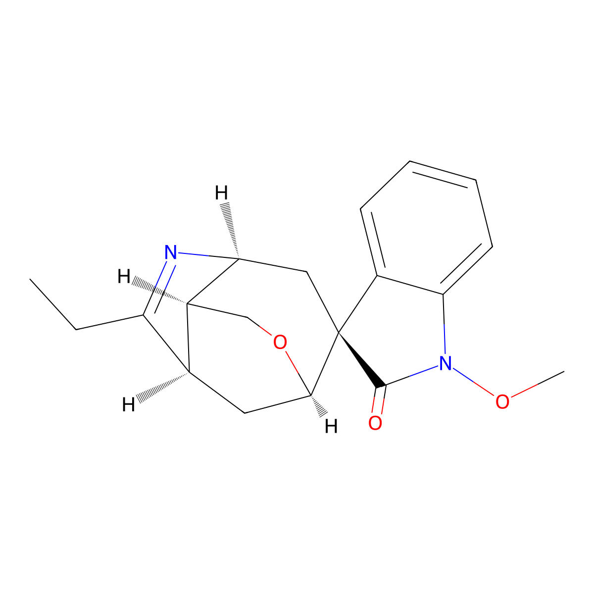 Gelsenicine molecular structure, CAS 82354-38-9