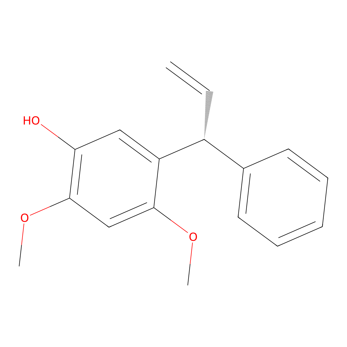 Phenol, 2,4-dimethoxy-5-[(1R)-1-phenyl-2-propenyl]- molecular structure, CAS 82358-44-9