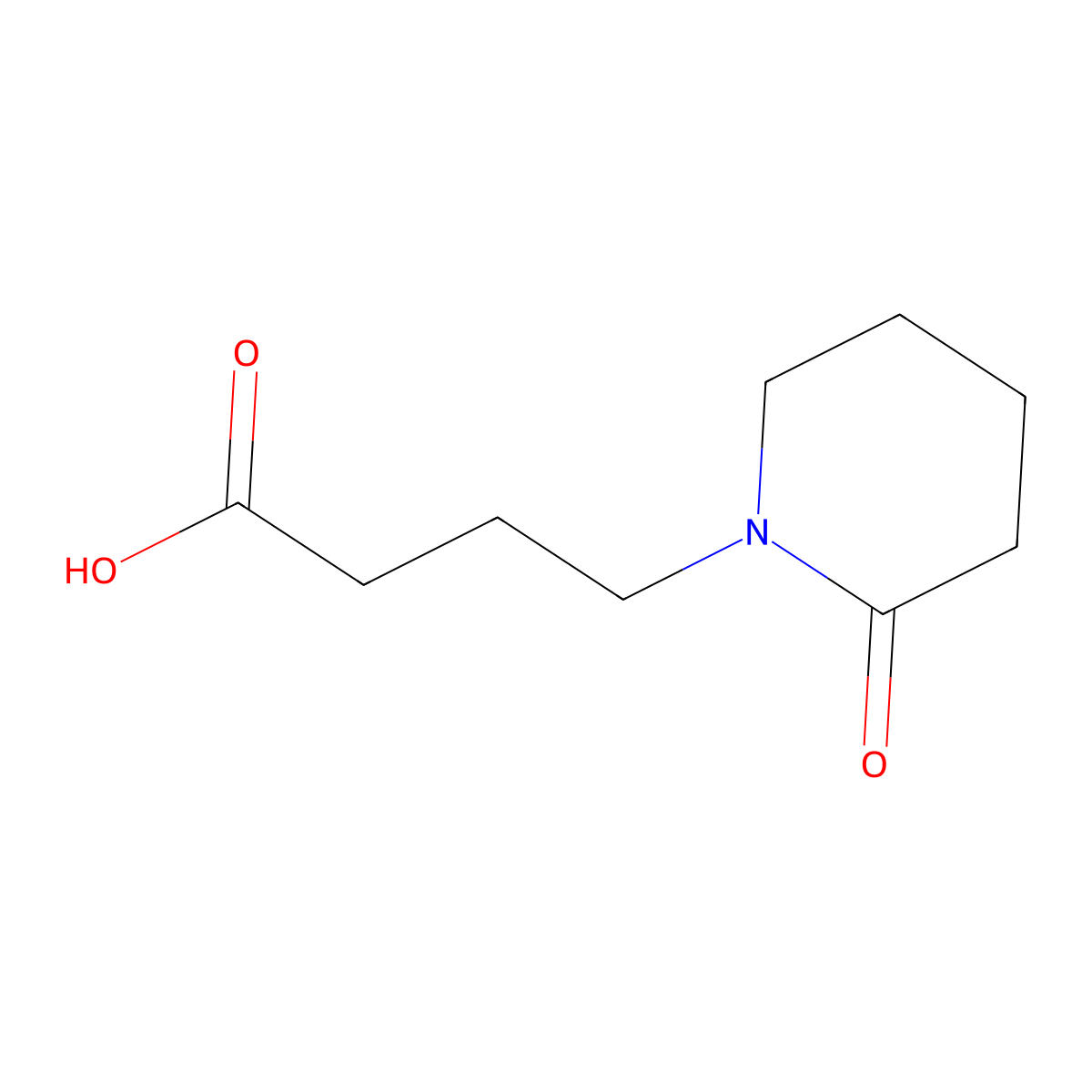 4-(2-Oxopiperidin-1-Yl)Butanoic Acid molecular structure, CAS 82360-26-7