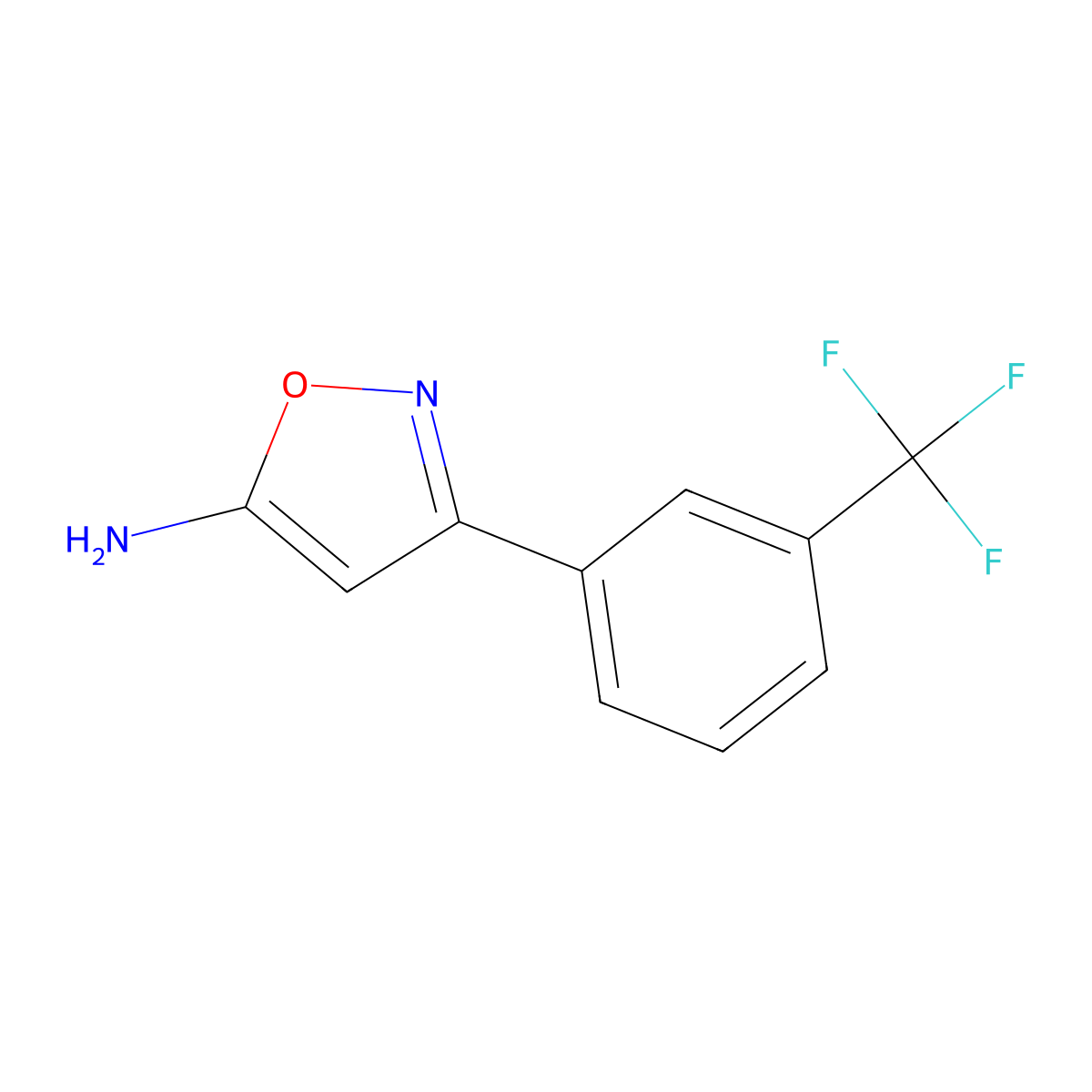 3-(3-(Trifluoromethyl)phenyl)-1,2-oxazol-5-amine molecular structure, CAS 82360-94-9