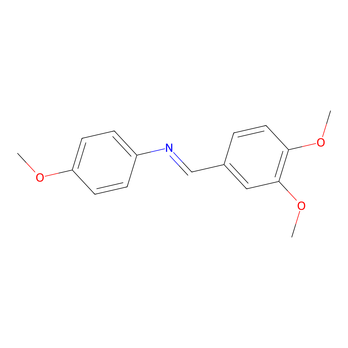 N-Veratrylidene-para-anisidine molecular structure, CAS 82363-24-4