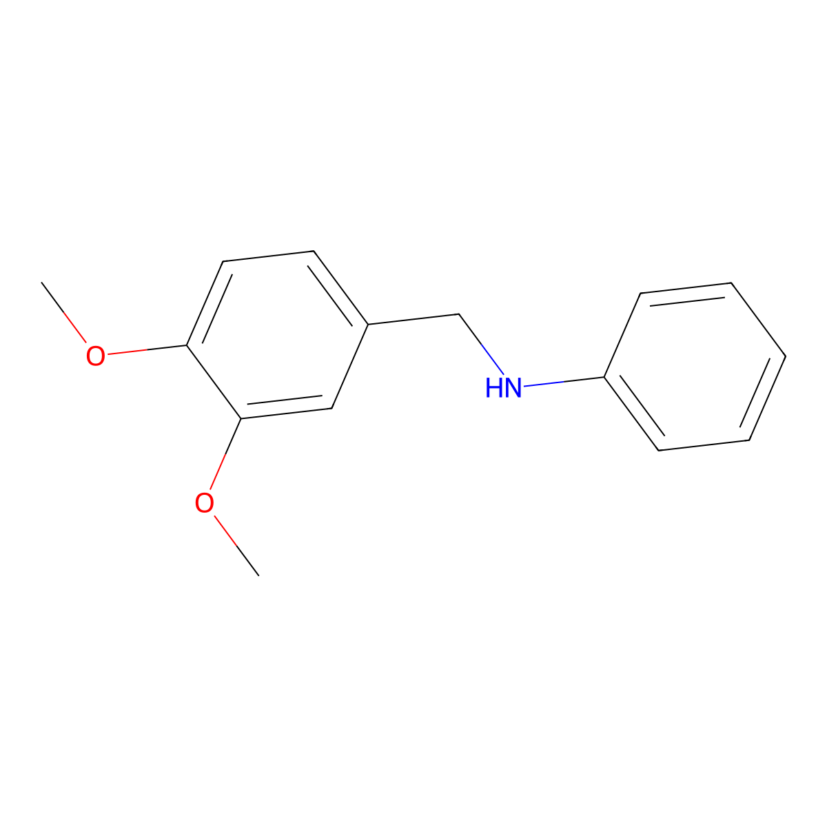 N-(3,4-dimethoxybenzyl)aniline molecular structure, CAS 82363-30-2