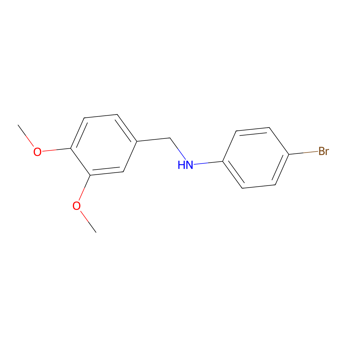 N-(4-Bromophenyl)veratrylamine molecular structure, CAS 82363-35-7