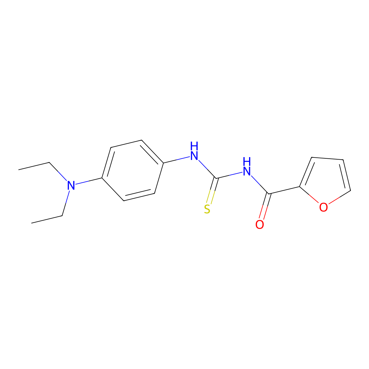N-[[4-(diethylamino)phenyl]carbamothioyl]furan-2-carboxamide molecular structure, CAS 82366-68-5