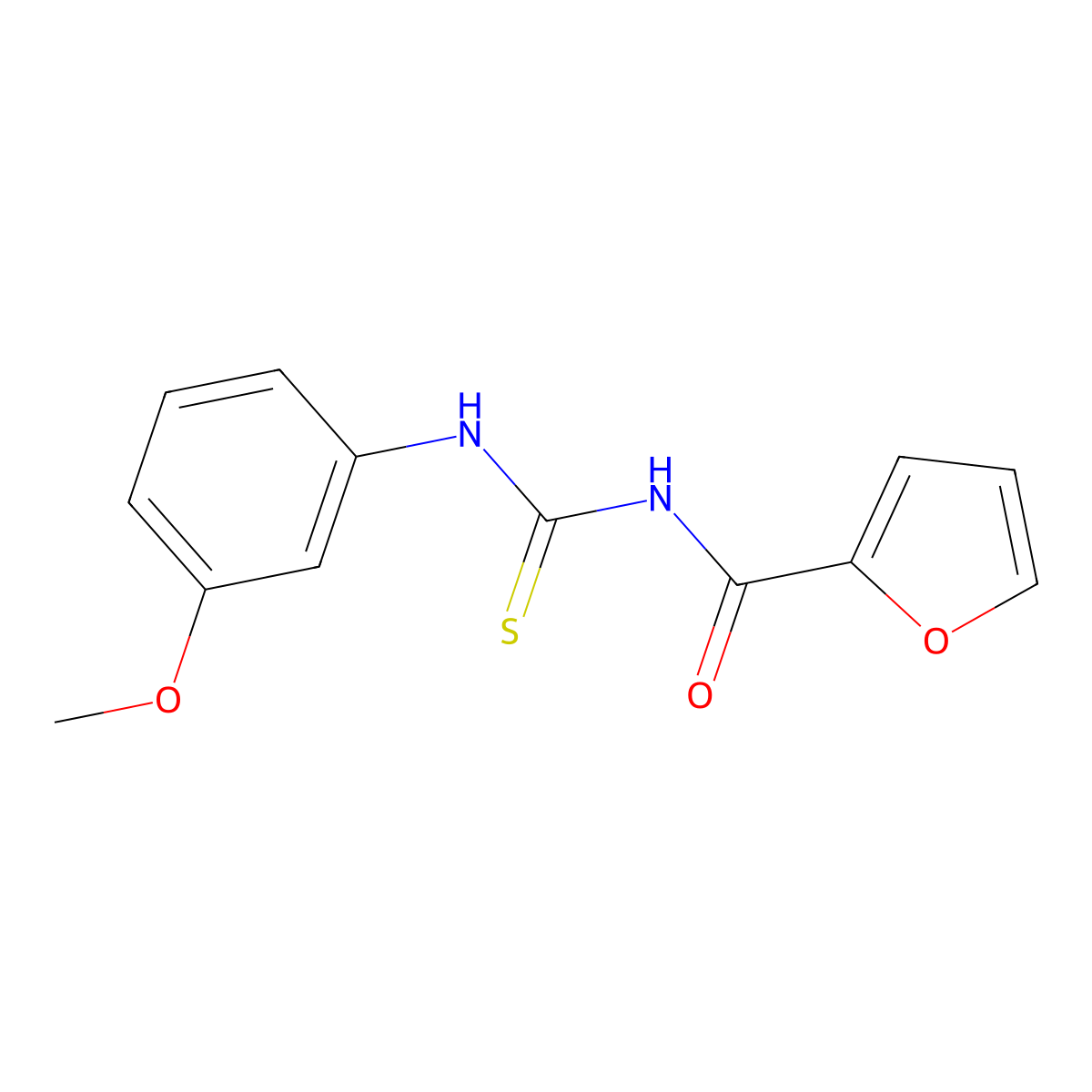 N-[(3-methoxyphenyl)carbamothioyl]furan-2-carboxamide molecular structure, CAS 82366-70-9