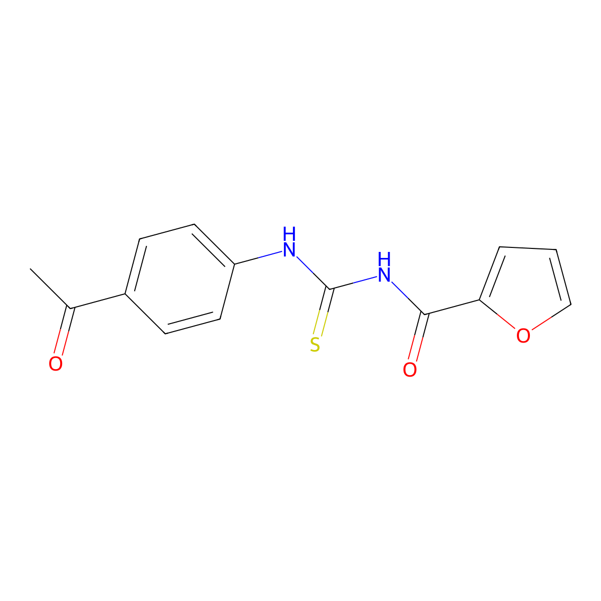 N-[(4-acetylphenyl)carbamothioyl]furan-2-carboxamide molecular structure, CAS 82366-78-7