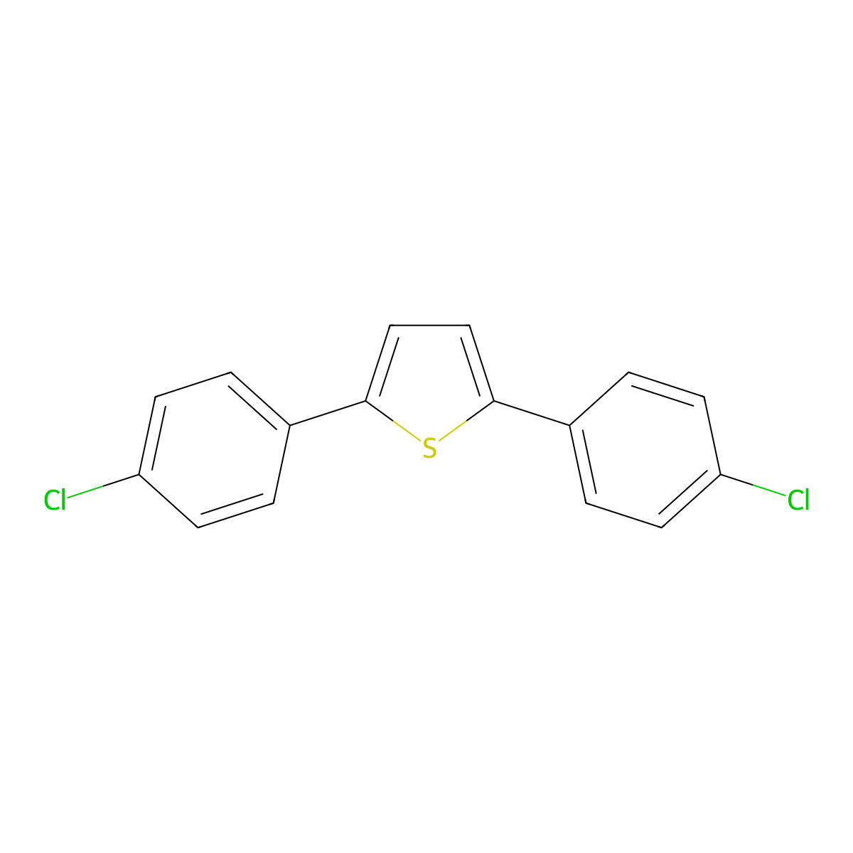 2,5-Bis(4-chlorophenyl)thiophene molecular structure, CAS 82366-97-0