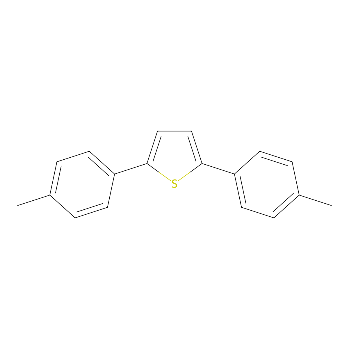 2,5-Bis(4-methylphenyl)thiophene molecular structure, CAS 82366-98-1