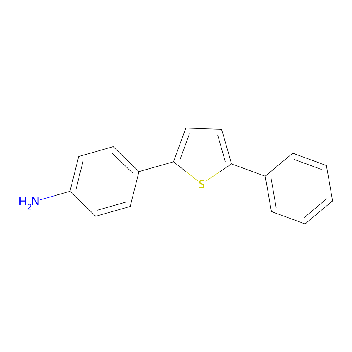 2-(p-Aminophenyl)-5-phenylthiophene molecular structure, CAS 82367-01-9