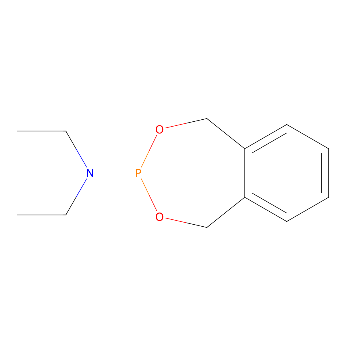 2,4,3-Benzodioxaphosphepin-3-amine, N,N-diethyl-1,5-dihydro- molecular structure, CAS 82372-35-8