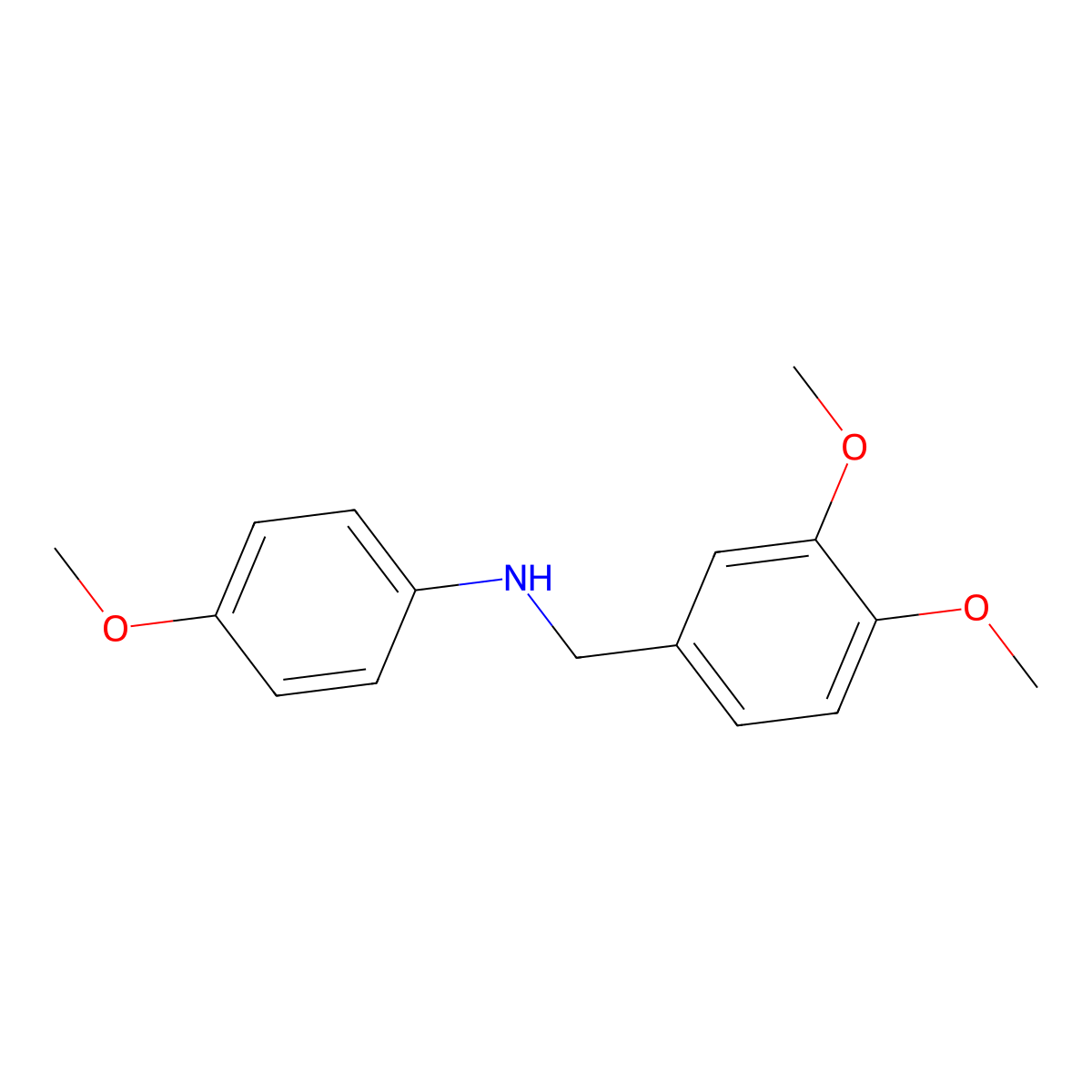 3,4-Dimethoxy-N-(4-methoxyphenyl)benzylamine molecular structure, CAS 82376-73-6