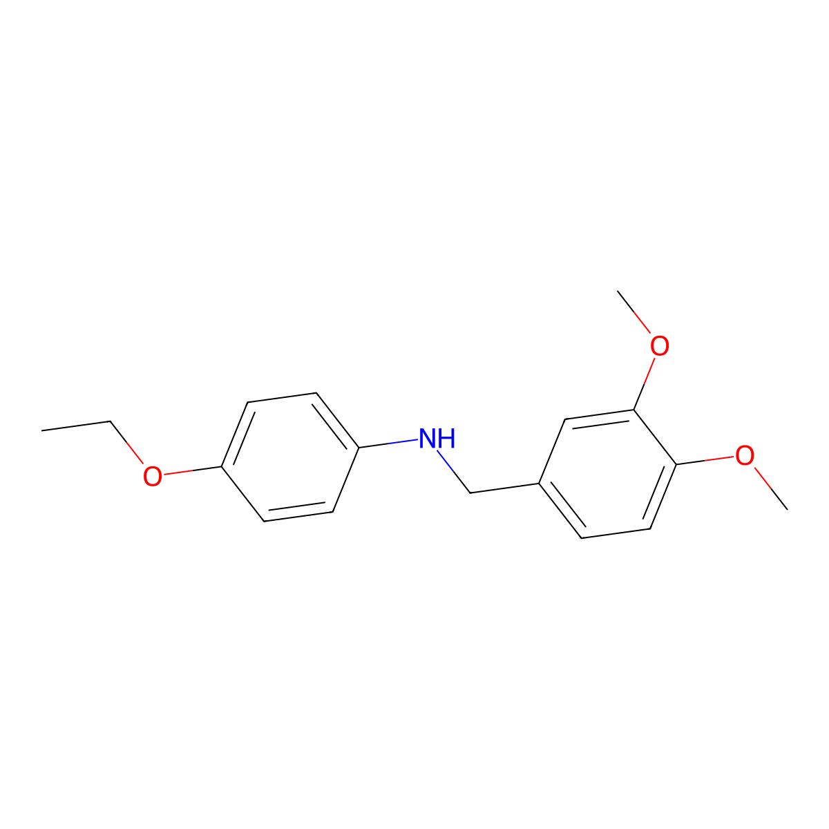 N-(4-Ethoxyphenyl)-3,4-dimethoxybenzenemethanamine molecular structure, CAS 82376-74-7