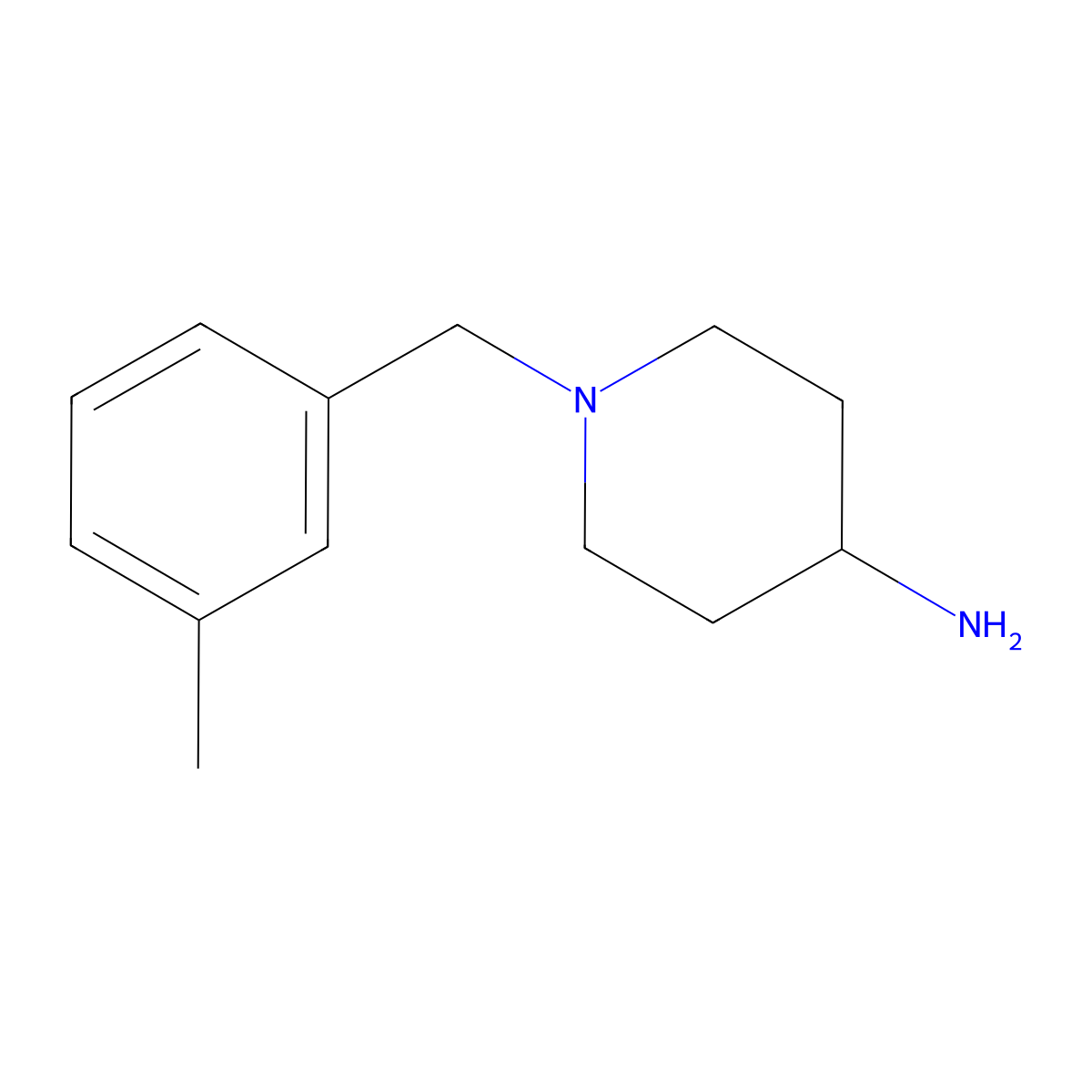 1-[(3-Methylphenyl)methyl]piperidin-4-amine molecular structure, CAS 82378-82-3