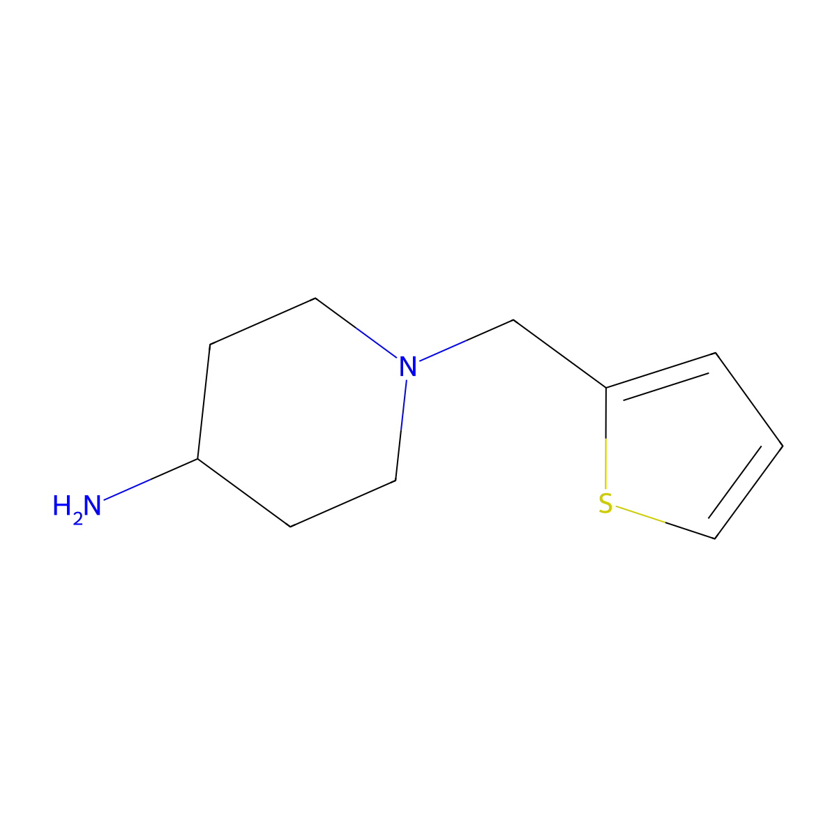 1-(Thiophen-2-ylmethyl)piperidin-4-amine molecular structure, CAS 82378-85-6