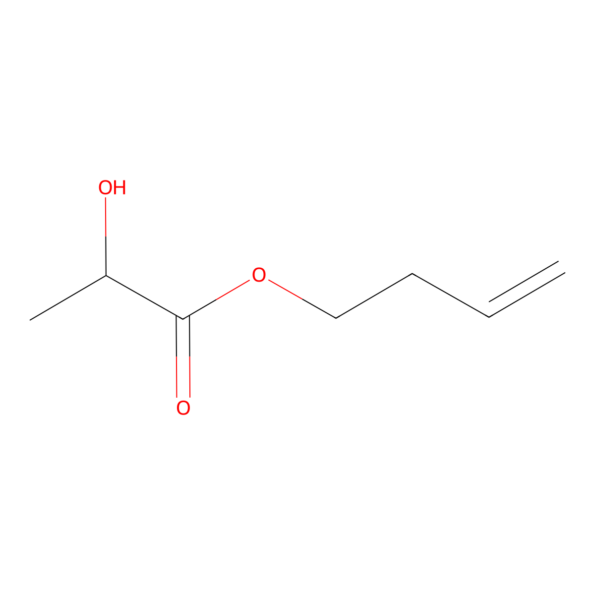But-3-en-1-yl 2-hydroxypropanoate molecular structure, CAS 823783-05-7