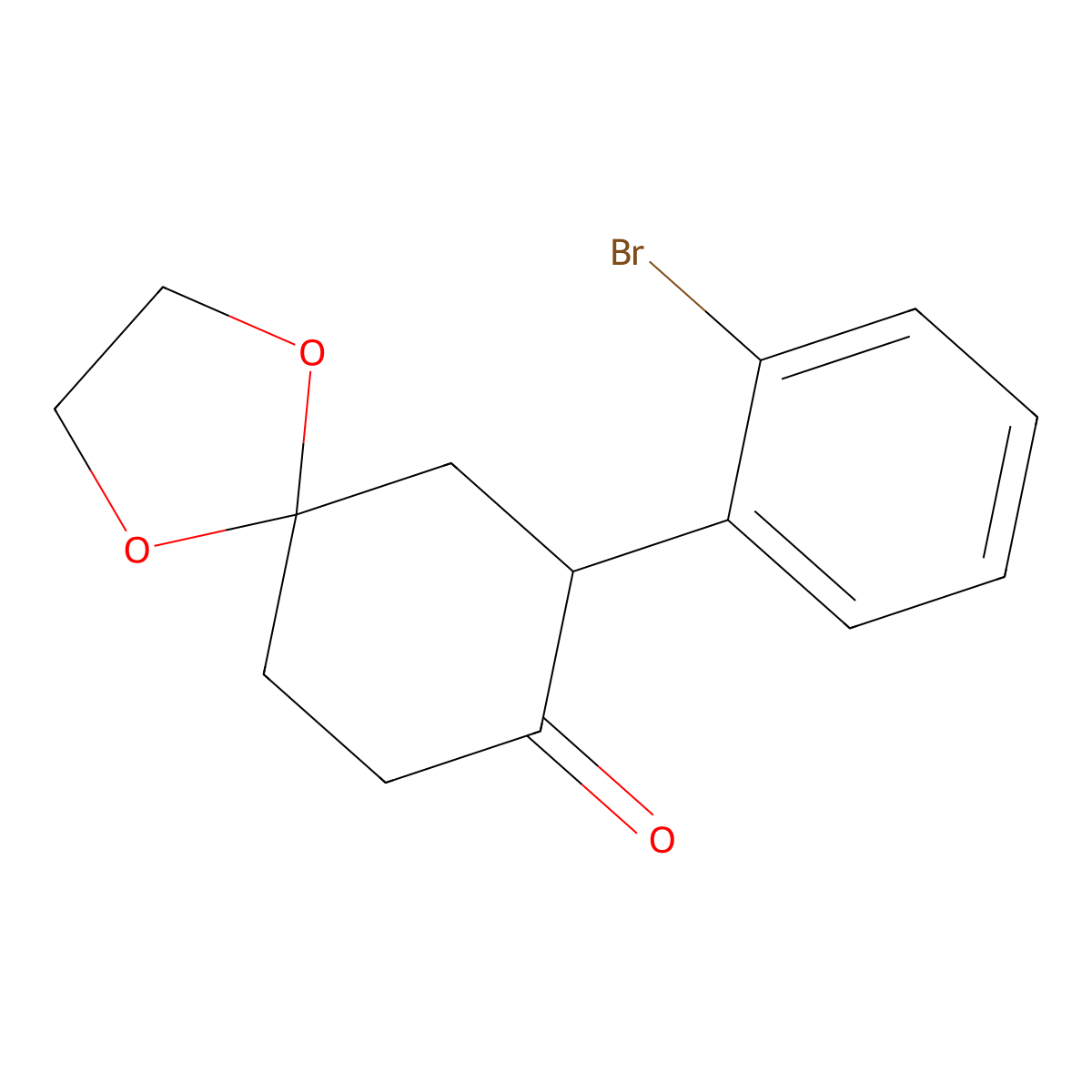 7-(2-Bromophenyl)-1,4-dioxaspiro[4.5]decan-8-one molecular structure, CAS 823787-25-3