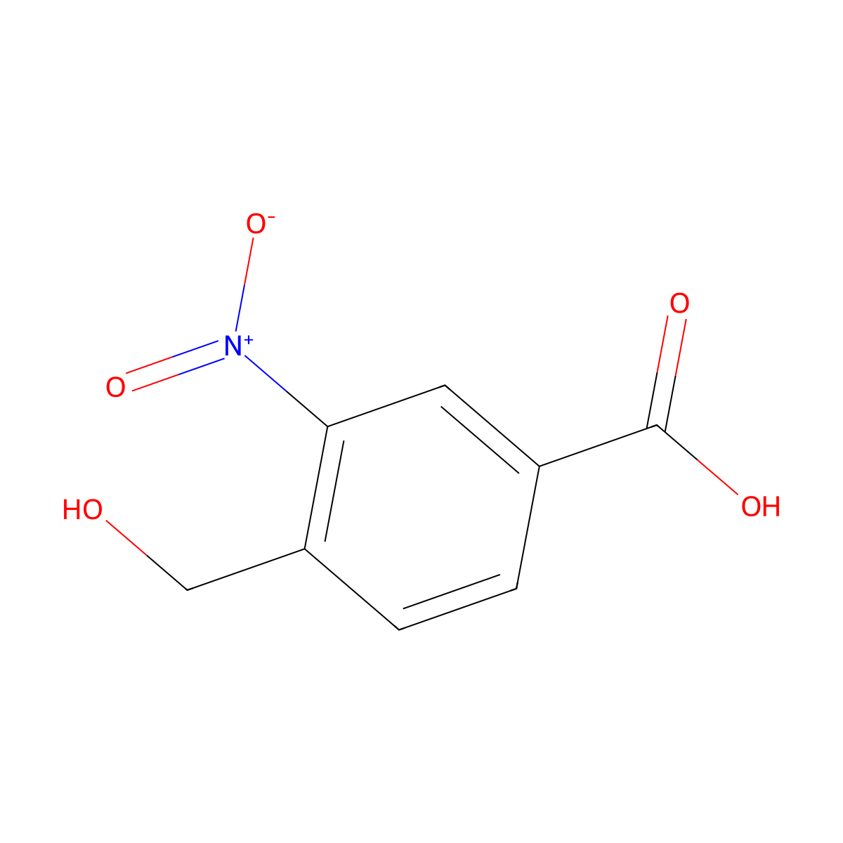 4-Hydroxymethyl-3-nitrobenzoic acid molecular structure, CAS 82379-38-2