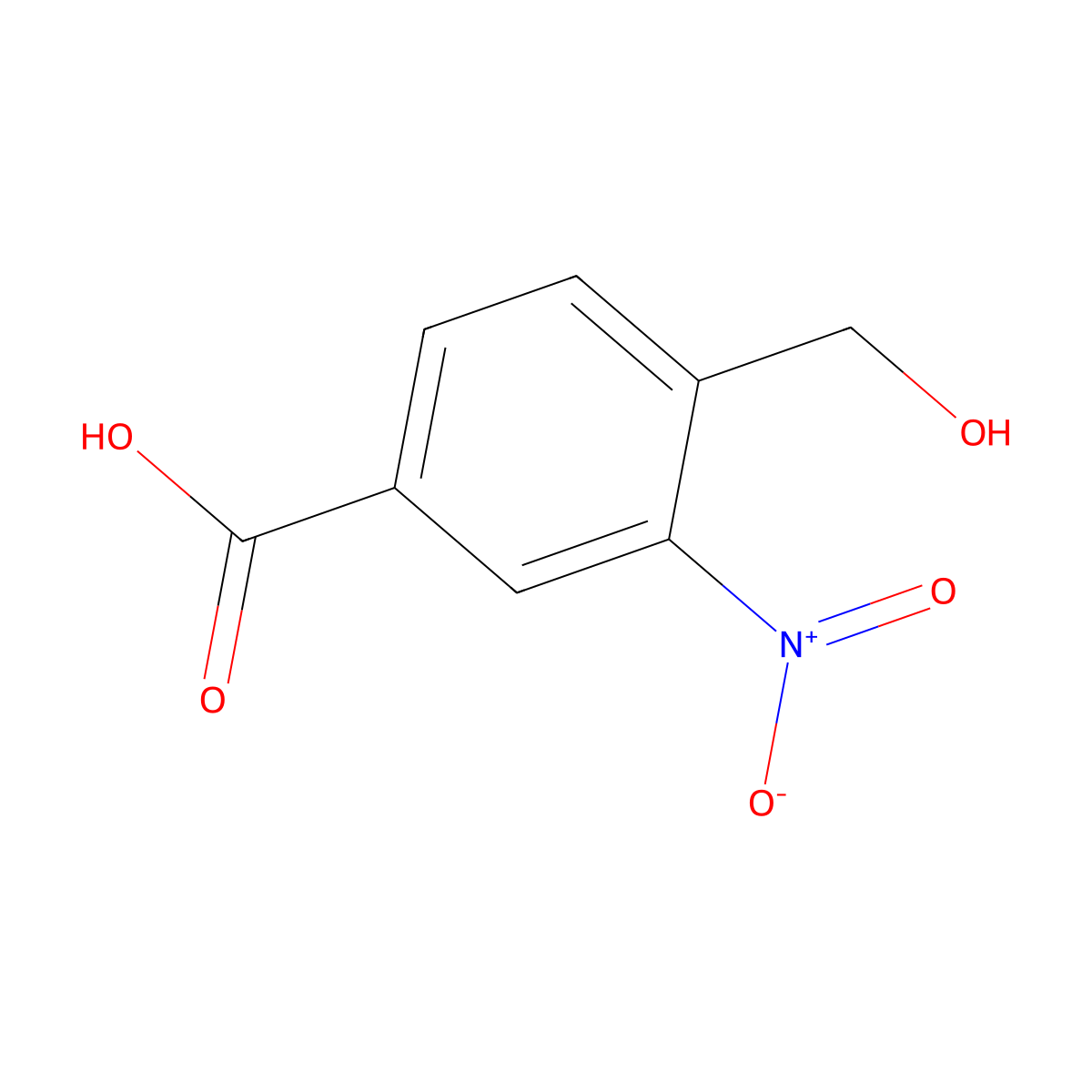 4-Hydroxymethyl-3-nitrobenzoic acid molecular structure, CAS 82379-38-2