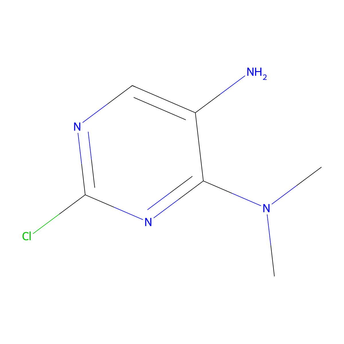 2-Chloro-N4,N4-dimethylpyrimidine-4,5-diamine molecular structure, CAS 823796-56-1