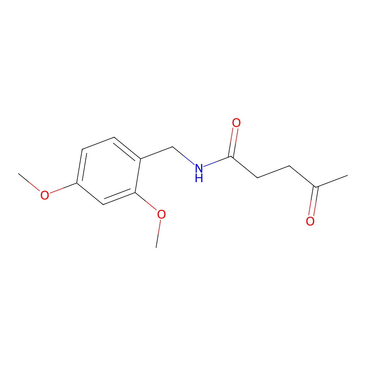 N-[(2,4-Dimethoxyphenyl)methyl]-4-oxopentanamide molecular structure, CAS 823797-45-1