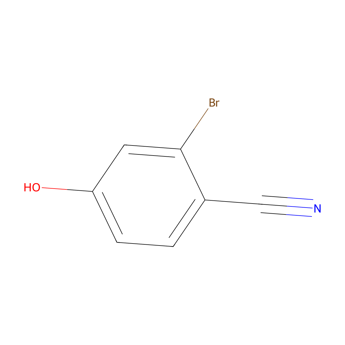 2-Bromo-4-hydroxybenzonitrile molecular structure, CAS 82380-17-4