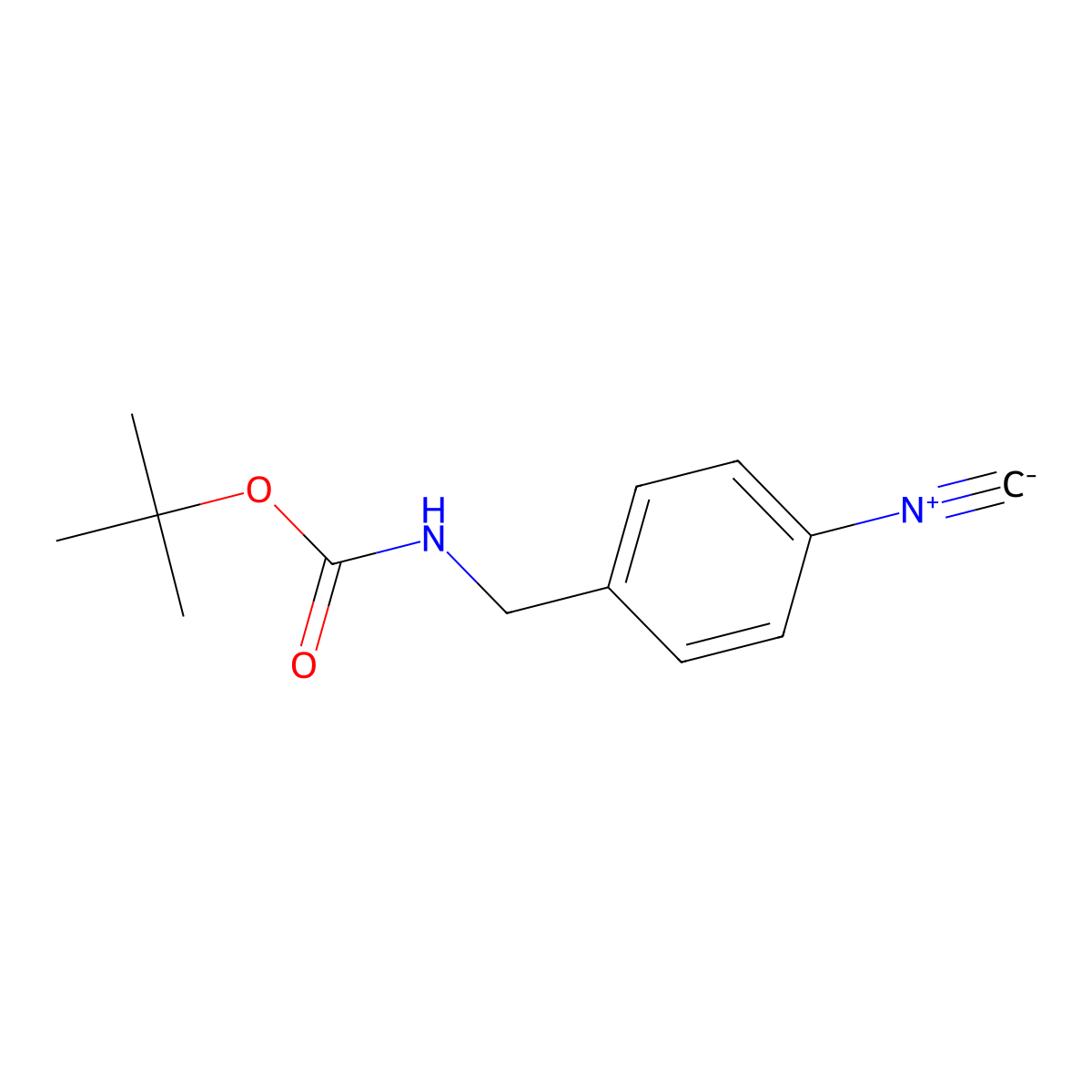 1-((((Tert-butoxy)carbonyl)amino)methyl)-4-isocyanobenzene molecular structure, CAS 823806-52-6