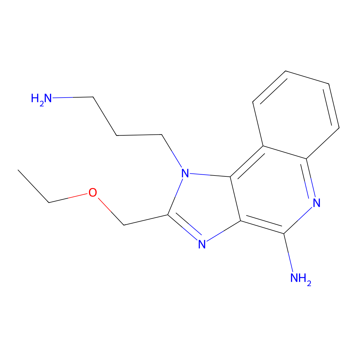 1-(3-Aminopropyl)-2-(ethoxymethyl)-1H-imidazo[4,5-c]quinolin-4-amine molecular structure, CAS 823809-16-1