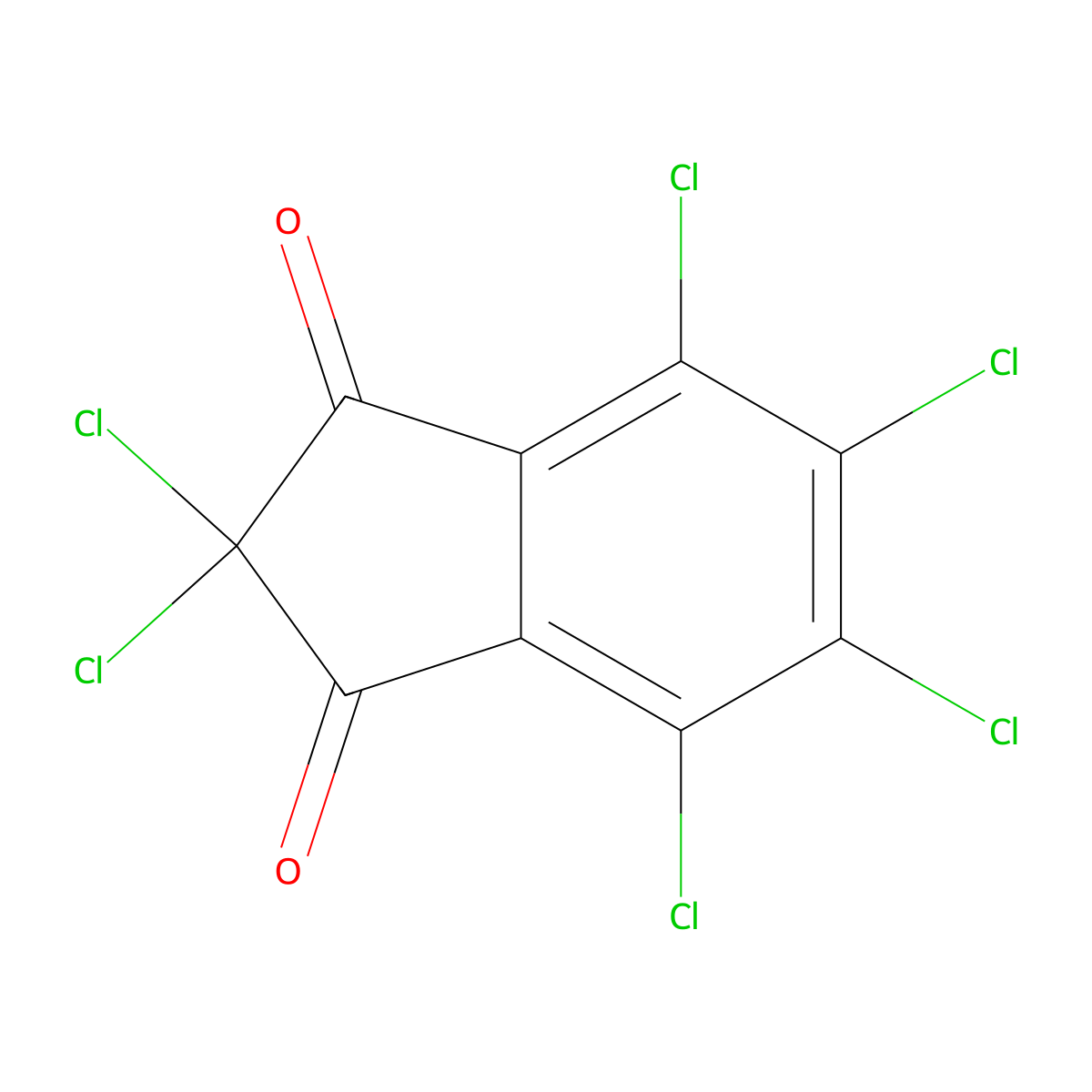 2,2,4,5,6,7-Hexachloro-1H-indene-1,3(2H)-dione molecular structure, CAS 82381-17-7