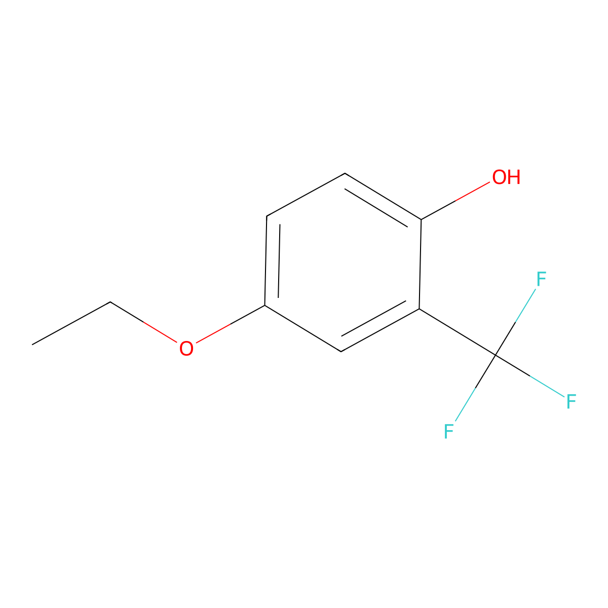 4-Ethoxy-2-(trifluoromethyl)phenol molecular structure, CAS 823817-18-1