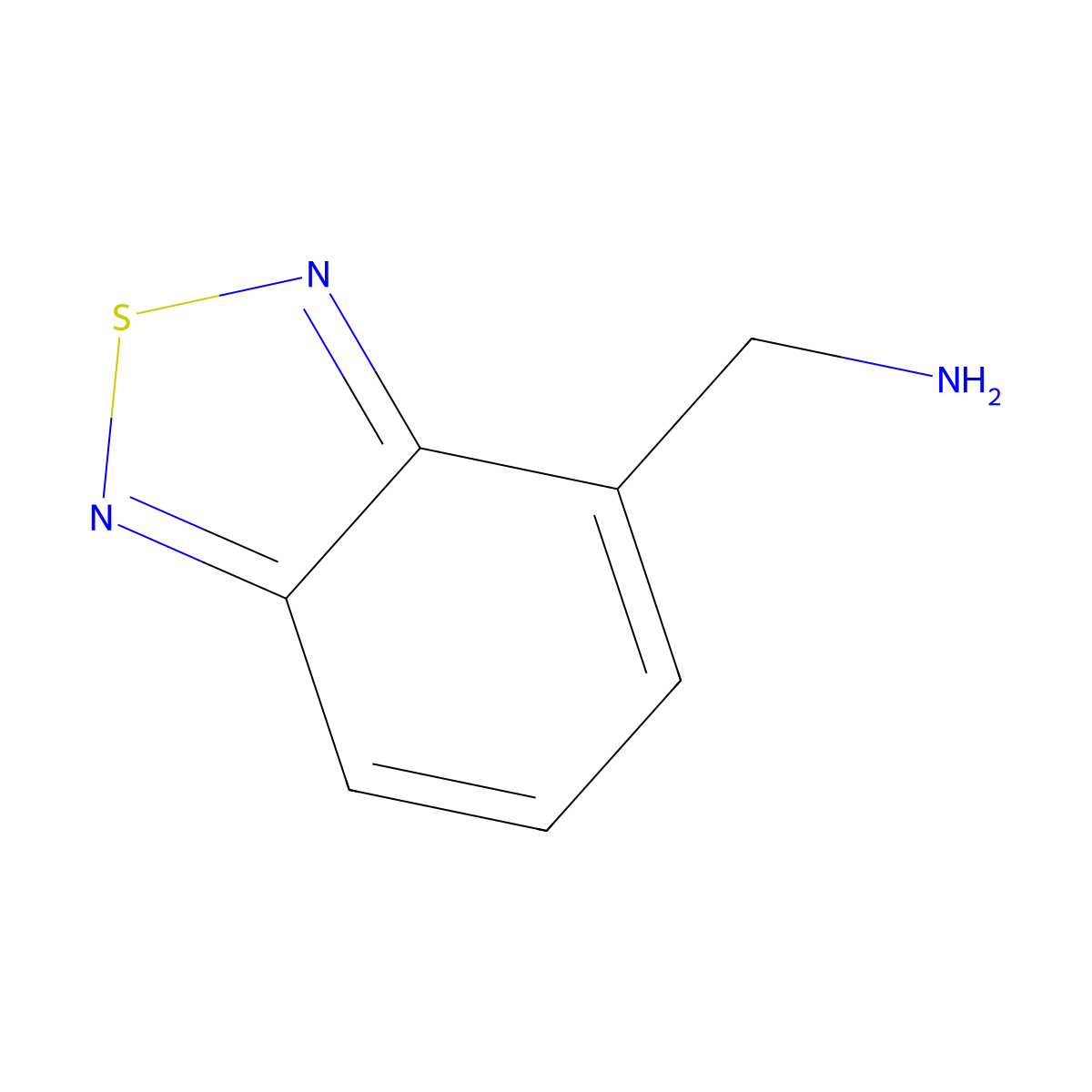 Benzo(c)(1,2,5)thiadiazol-4-ylmethanamine molecular structure, CAS 82382-52-3