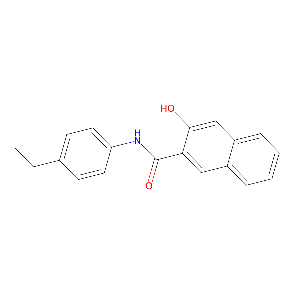 N-(4-ethylphenyl)-3-hydroxynaphthalene-2-carboxamide molecular structure, CAS 82382-57-8