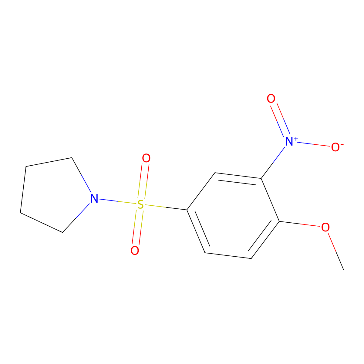 1-(4-Methoxy-3-nitrophenyl)sulfonylpyrrolidine molecular structure, CAS 823823-46-7
