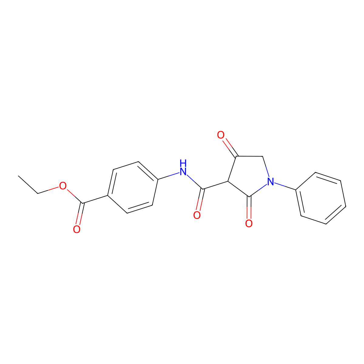 Ethyl 4-[(2,4-dioxo-1-phenylpyrrolidine-3-carbonyl)amino]benzoate molecular structure, CAS 823823-51-4