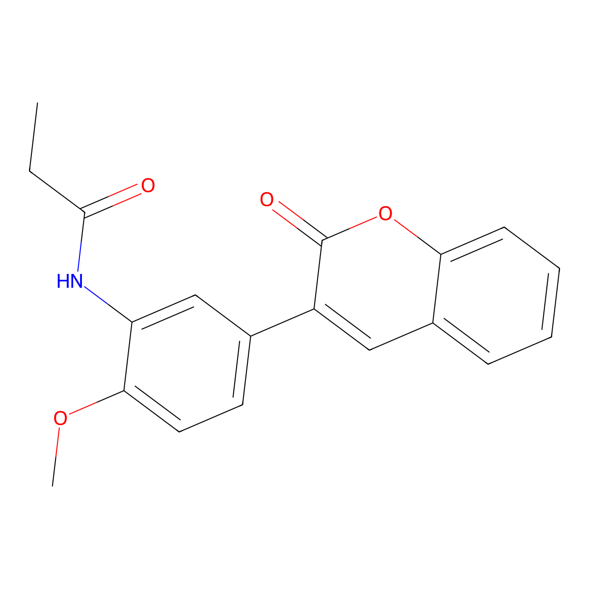 N-[2-methoxy-5-(2-oxochromen-3-yl)phenyl]propanamide molecular structure, CAS 823823-64-9