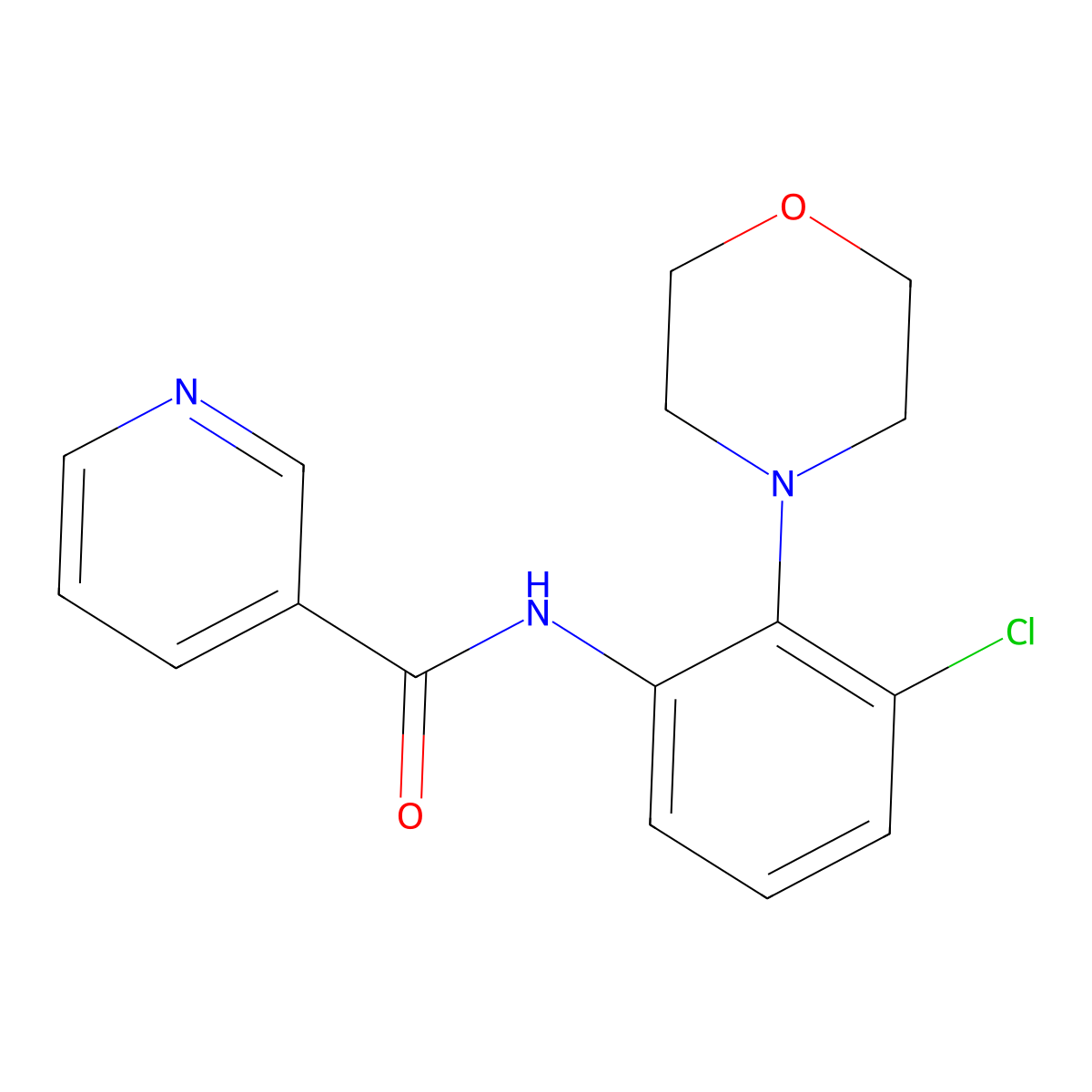 N-(3-chloro-2-morpholin-4-ylphenyl)pyridine-3-carboxamide molecular structure, CAS 823823-65-0