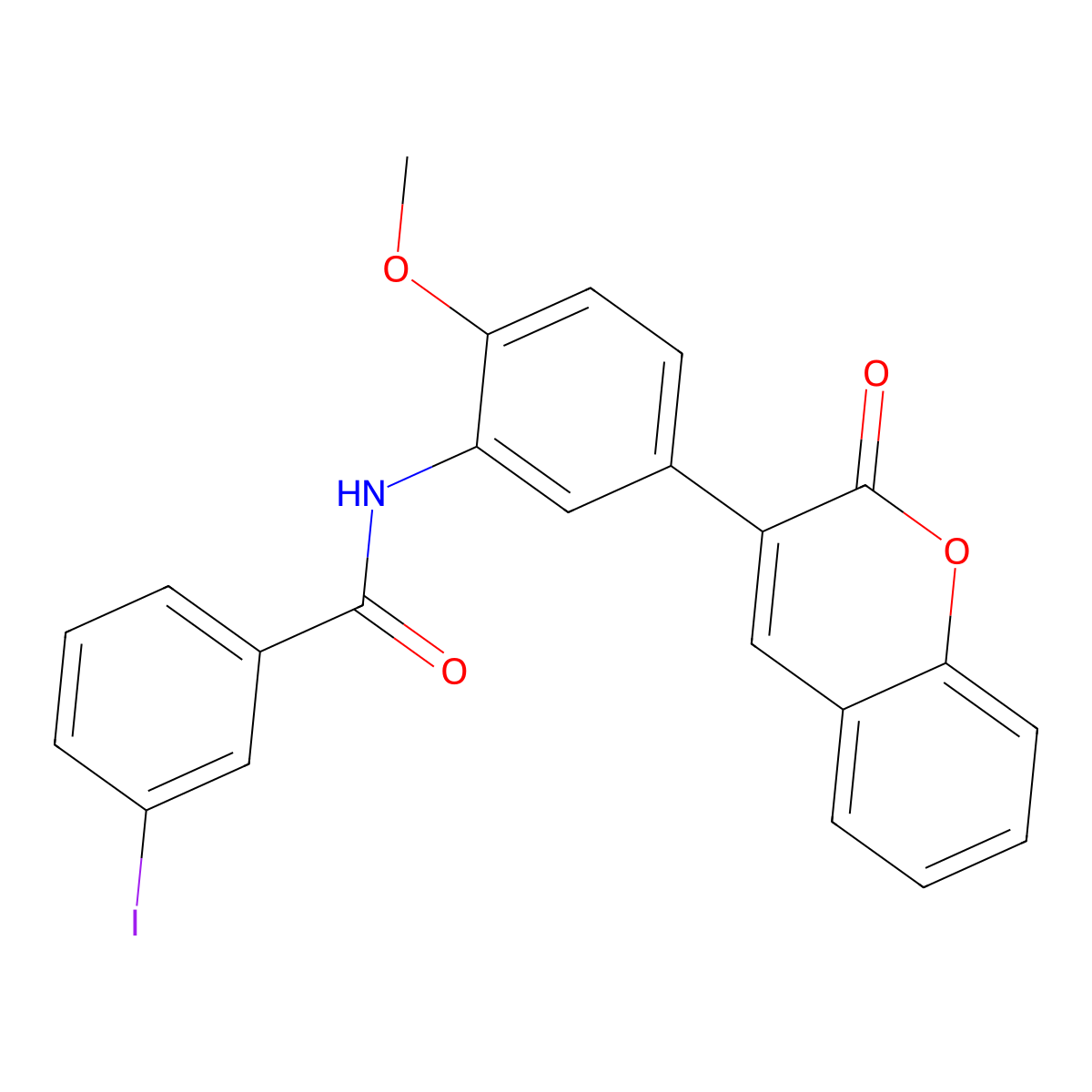 3-iodo-N-[2-methoxy-5-(2-oxochromen-3-yl)phenyl]benzamide molecular structure, CAS 823823-77-4