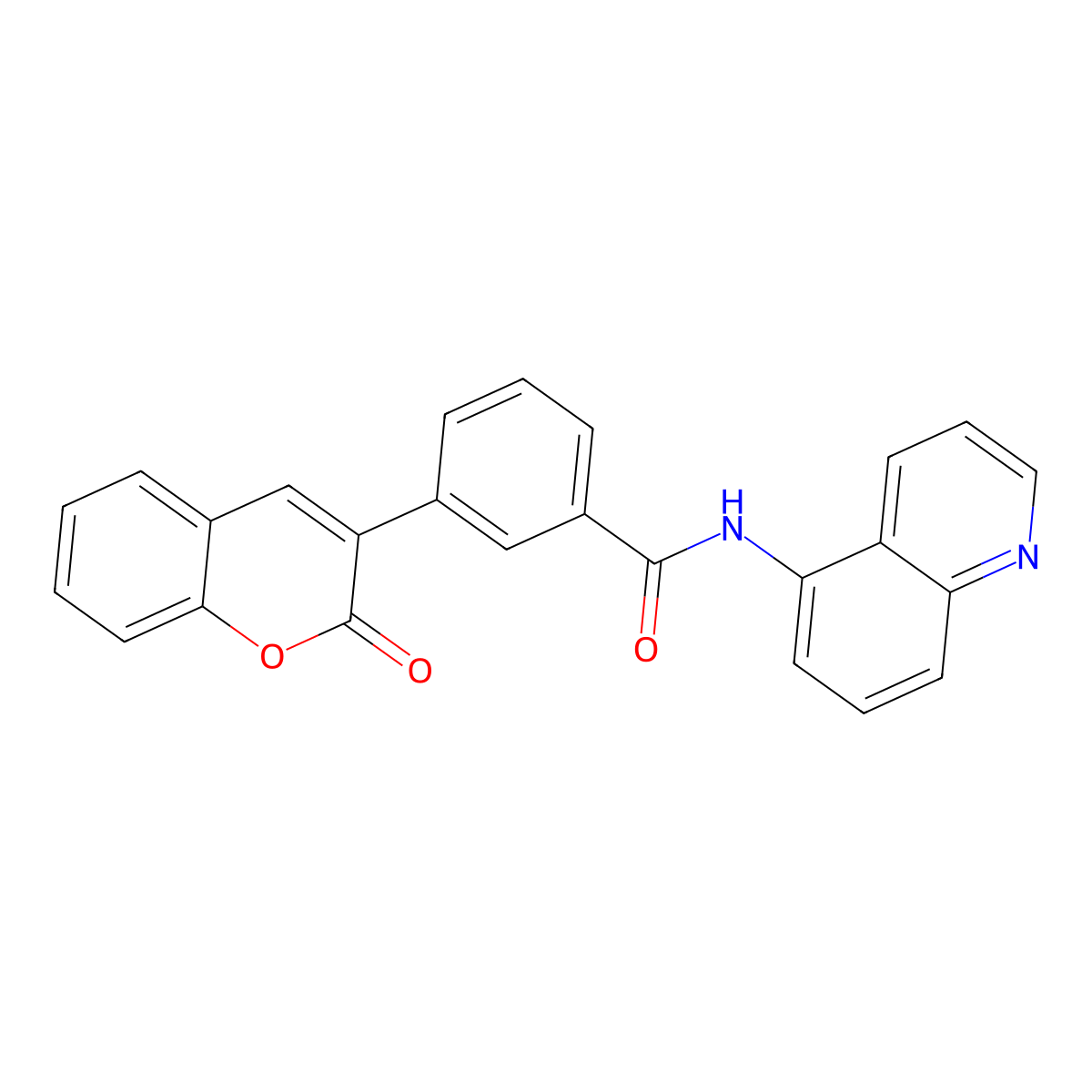 3-(2-oxo-2H-chromen-3-yl)-N-(quinolin-5-yl)benzamide molecular structure, CAS 823824-01-7