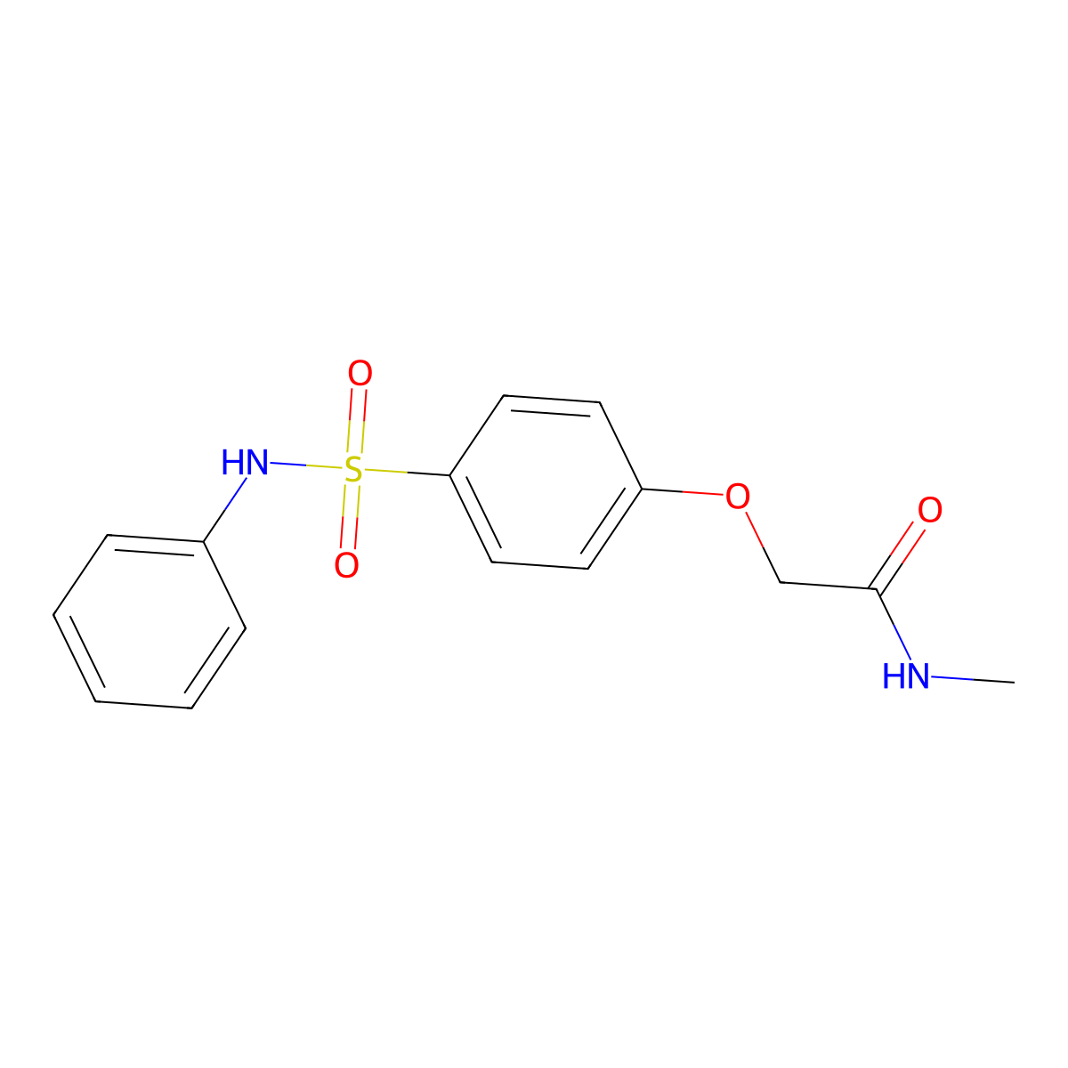 N-methyl-2-[4-(phenylsulfamoyl)phenoxy]acetamide molecular structure, CAS 823824-87-9