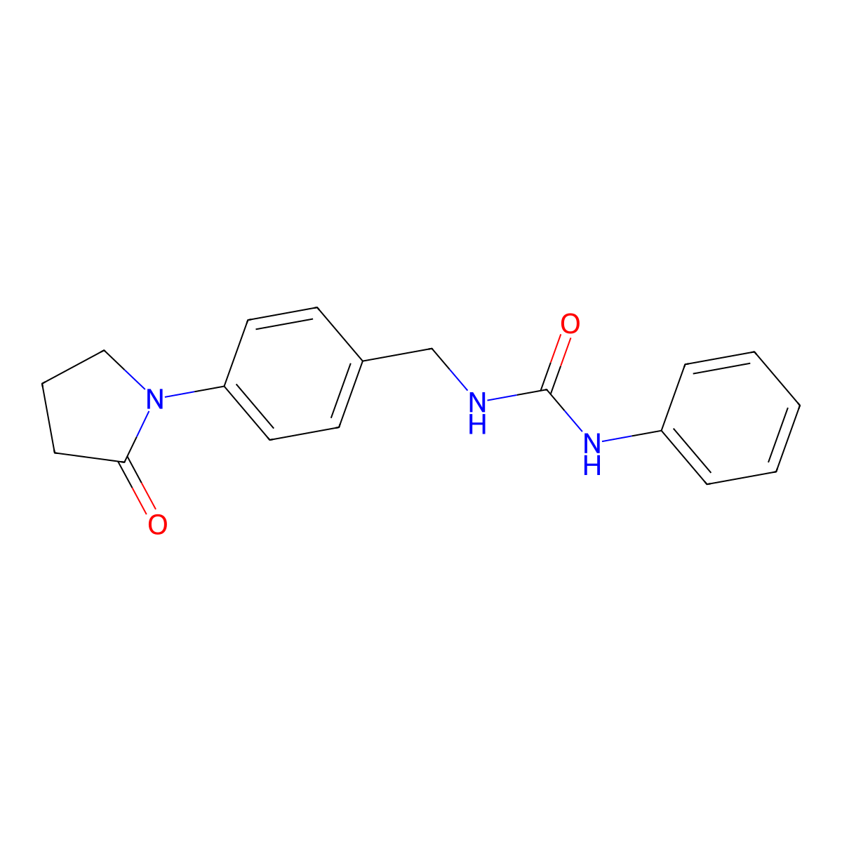 N-[4-(2-oxo-1-pyrrolidinyl)benzyl]-N'-phenylurea molecular structure, CAS 823825-17-8