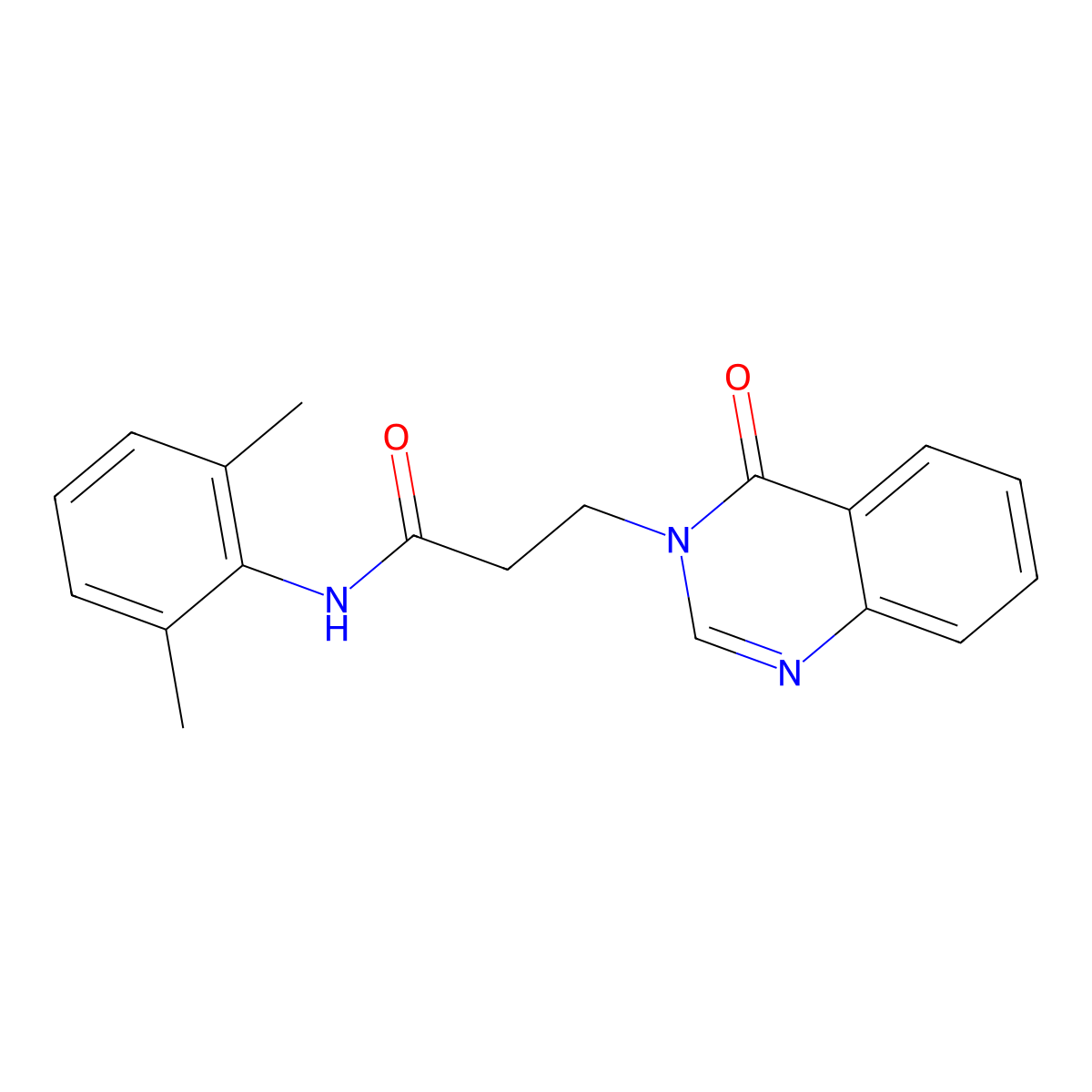 N-(2,6-dimethylphenyl)-3-(4-oxoquinazolin-3-yl)propanamide molecular structure, CAS 823825-33-8