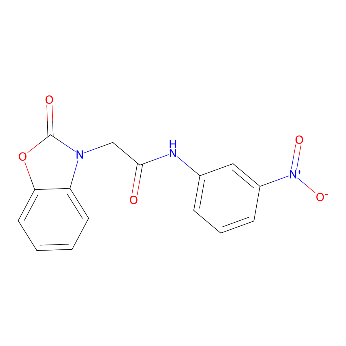 N-(3-nitrophenyl)-2-(2-oxo-1,3-benzoxazol-3(2H)-yl)acetamide molecular structure, CAS 823825-39-4