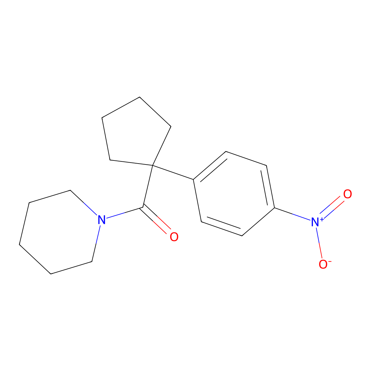 [1-(4-Nitrophenyl)cyclopentyl](piperidin-1-yl)methanone molecular structure, CAS 823825-44-1