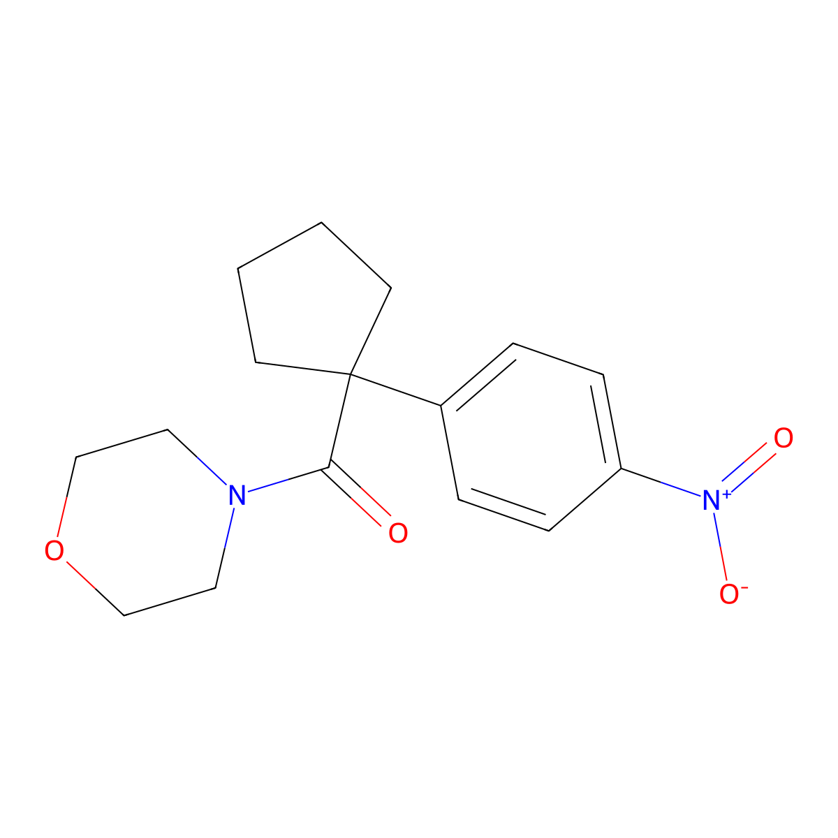 Morpholin-4-yl[1-(4-nitrophenyl)cyclopentyl]methanone molecular structure, CAS 823825-45-2