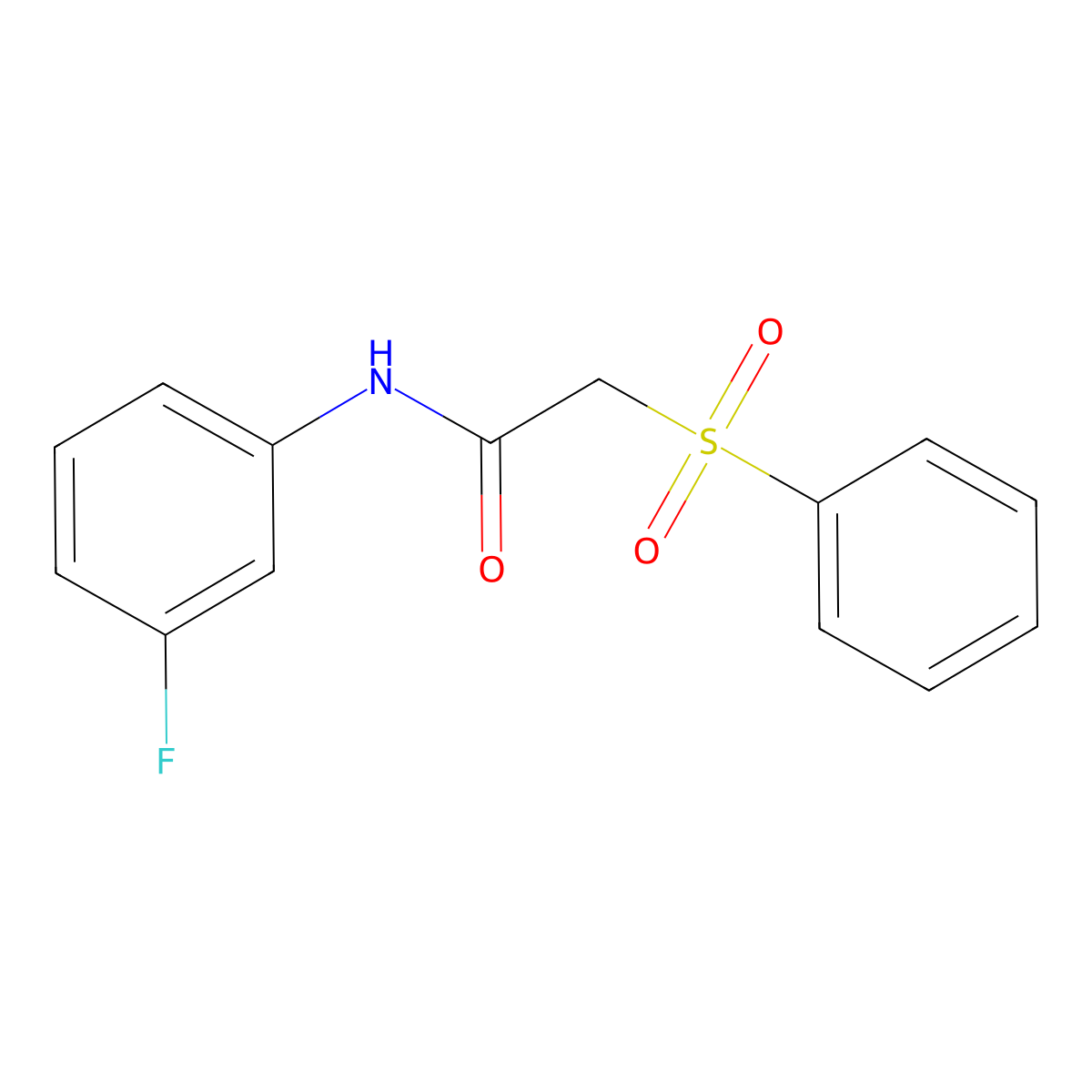 N-(3-fluorophenyl)-2-(phenylsulfonyl)acetamide molecular structure, CAS 823825-83-8