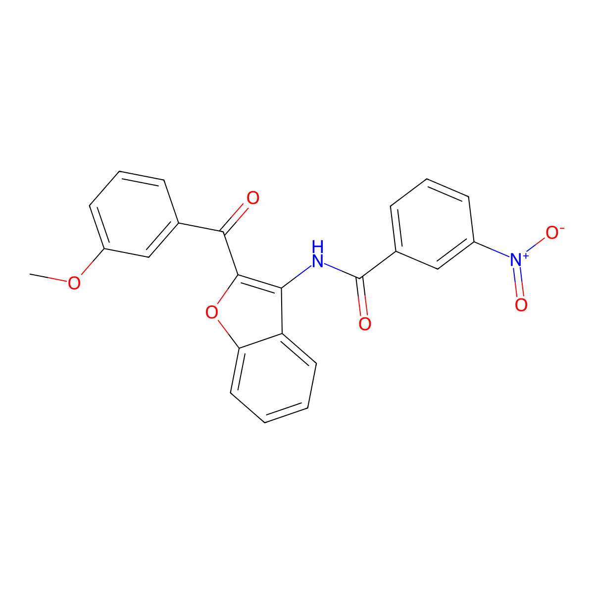 N-[2-(3-methoxybenzoyl)-1-benzofuran-3-yl]-3-nitrobenzamide molecular structure, CAS 823827-95-8