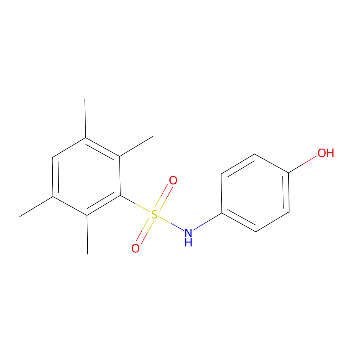 N-(4-hydroxyphenyl)-2,3,5,6-tetramethylbenzenesulfonamide molecular structure, CAS 823828-09-7
