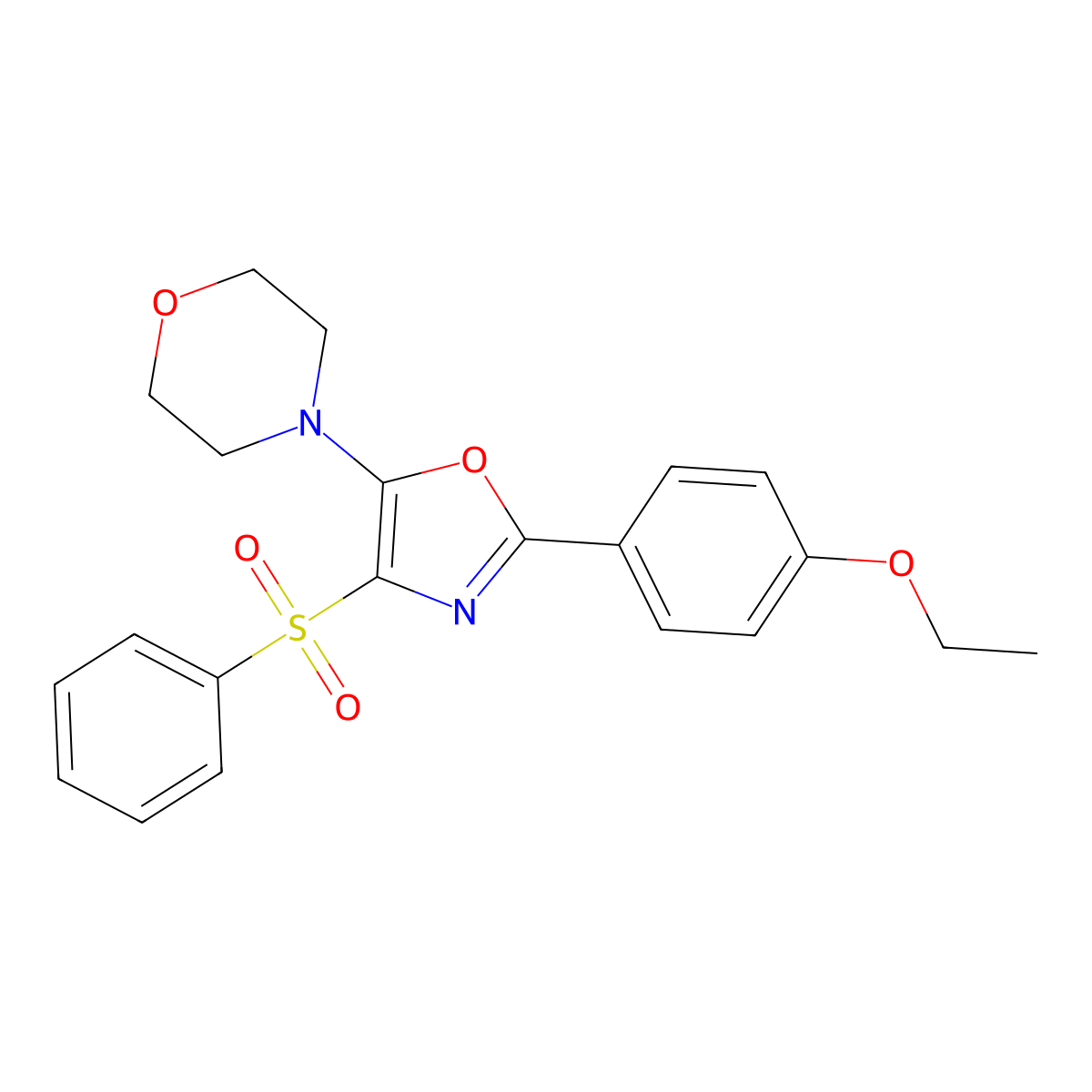 4-[4-(Benzenesulfonyl)-2-(4-ethoxyphenyl)-1,3-oxazol-5-yl]morpholine molecular structure, CAS 823829-06-7