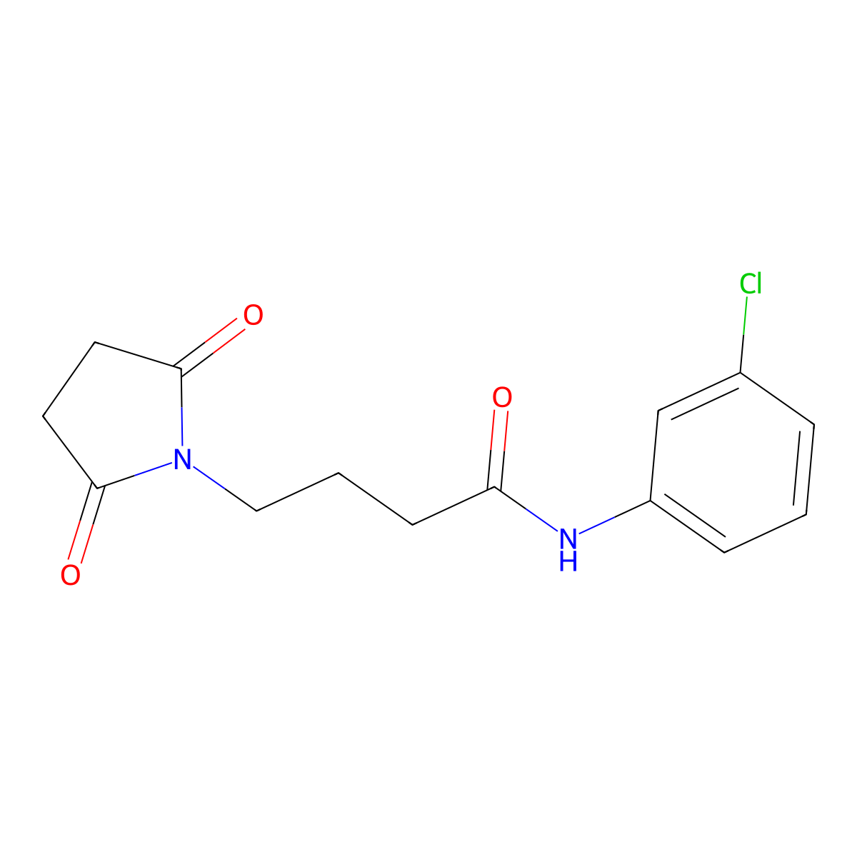 N-(3-chlorophenyl)-4-(2,5-dioxopyrrolidin-1-yl)butanamide molecular structure, CAS 823830-23-5