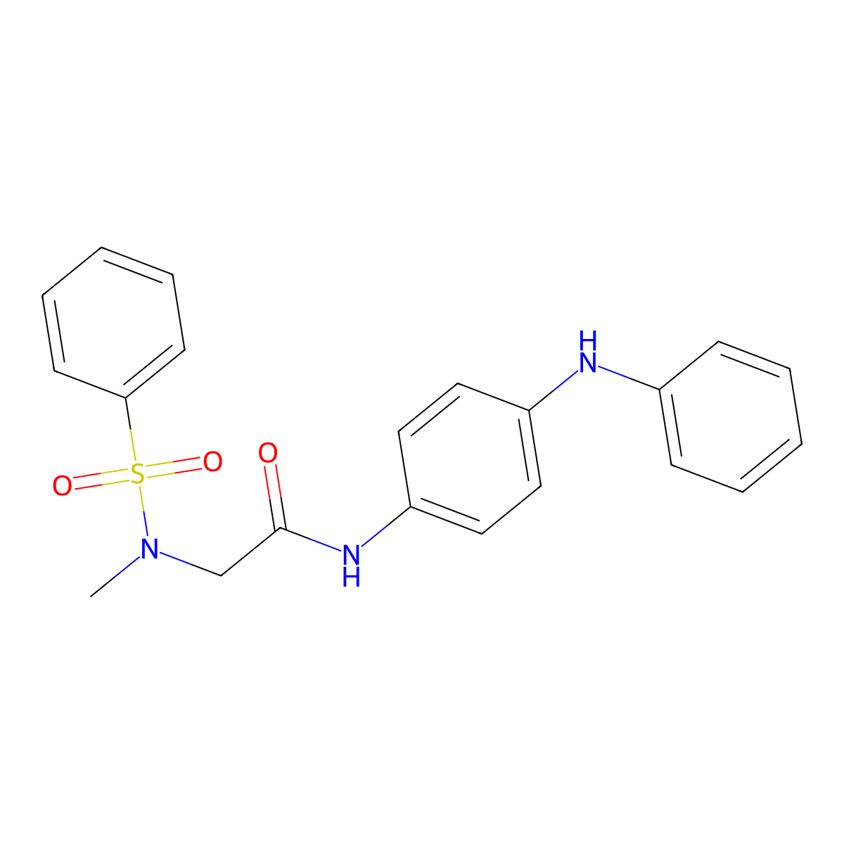 N-(4-anilinophenyl)-2-[benzenesulfonyl(methyl)amino]acetamide molecular structure, CAS 823830-49-5