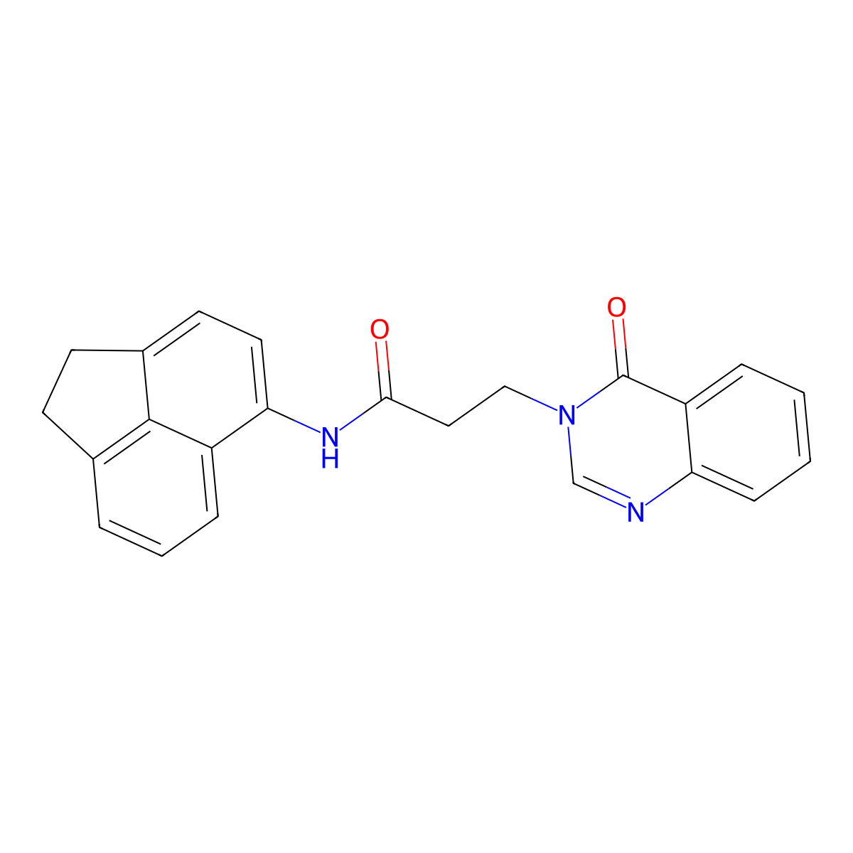 N-(1,2-dihydroacenaphthylen-5-yl)-3-(4-oxoquinazolin-3-yl)propanamide molecular structure, CAS 823830-98-4